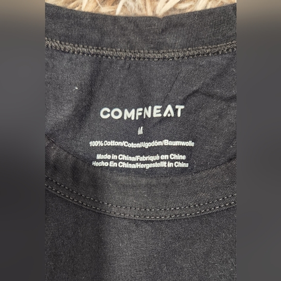PACK OF 2 - Plain Black COMFNEAT Athletic Quick Dry Crew Neck T-Shirt - Picture 8 of 9